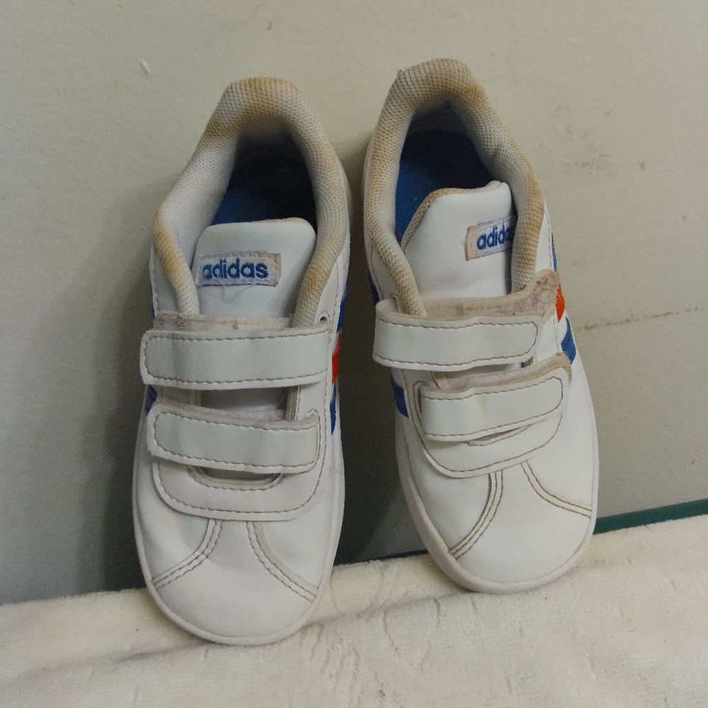 Kids ADIDAS Red White Blue Sneakers Size 8K - 5 Inches Inside KIDS - Picture 9 of 16